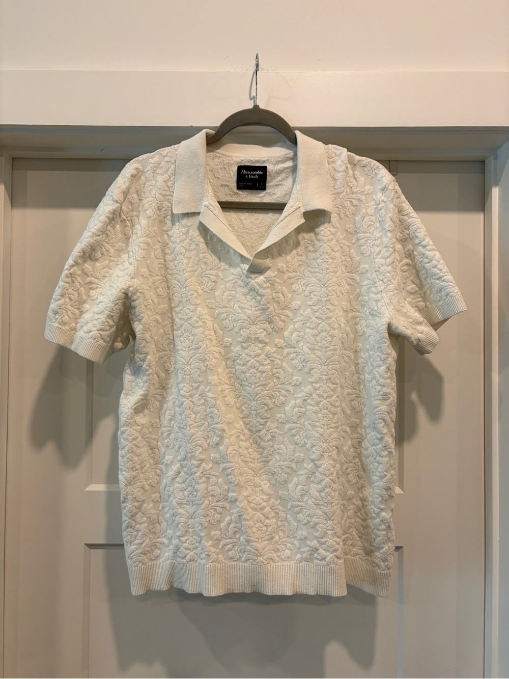 Abercrombie & Fitch Jacquard Johnny Collar Sweater Polo